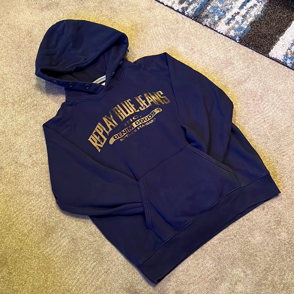 Excellent condition Vintage Replay Men’s Kangaroo Pocket Sweatshirt XXL